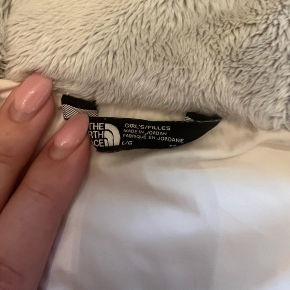 The North Face Girls Sherpa Mashup Hooded Full Zip Jacket Gardenia White Size L - Picture 4 of 4